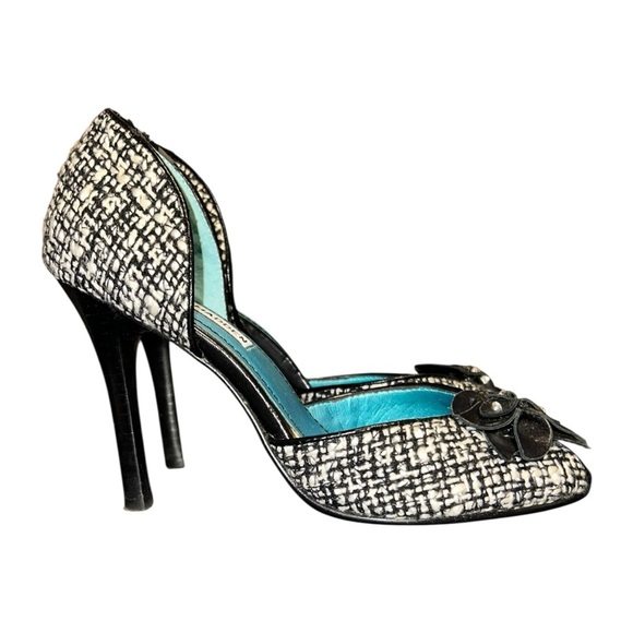 Steve Madden Tweed Peep Toe Heels – Size 6.5 - Picture 3 of 9